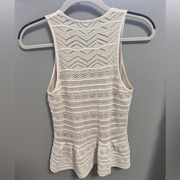 RACHEL Roy Fitted Lace Peplum Top sz Large tank lace - Picture 3 of 7